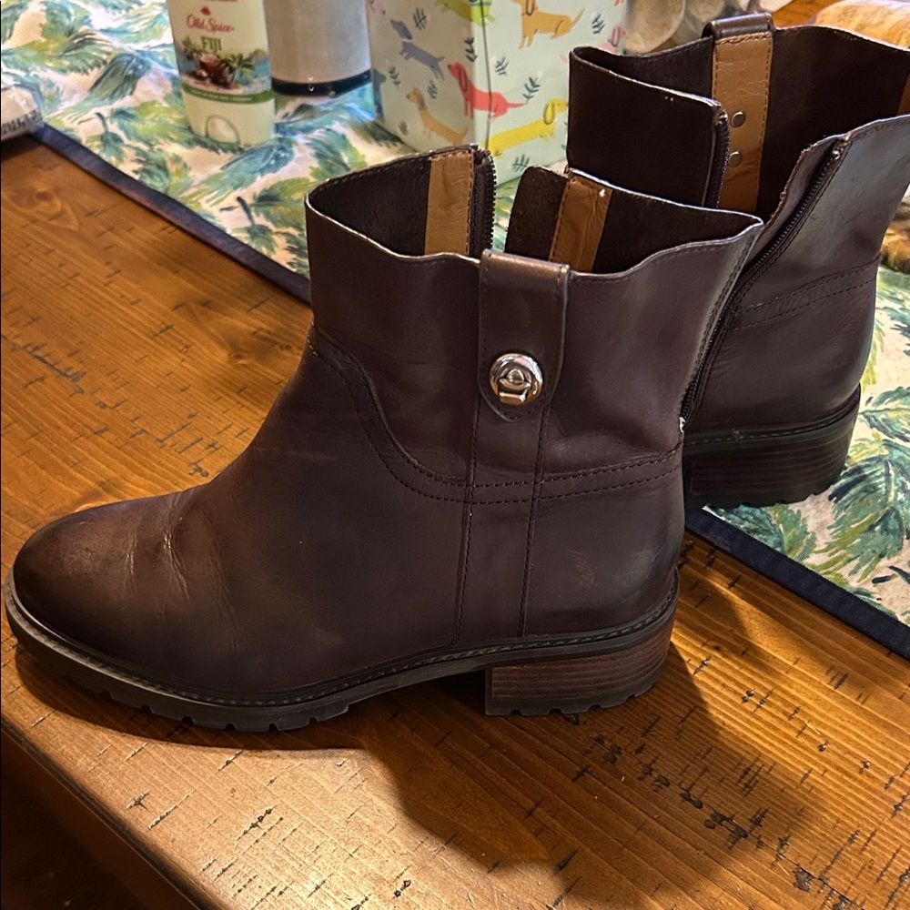 Coach Dark Brown Ankle Booties